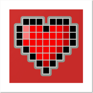 Pixel Heart - Plus One Life Posters and Art